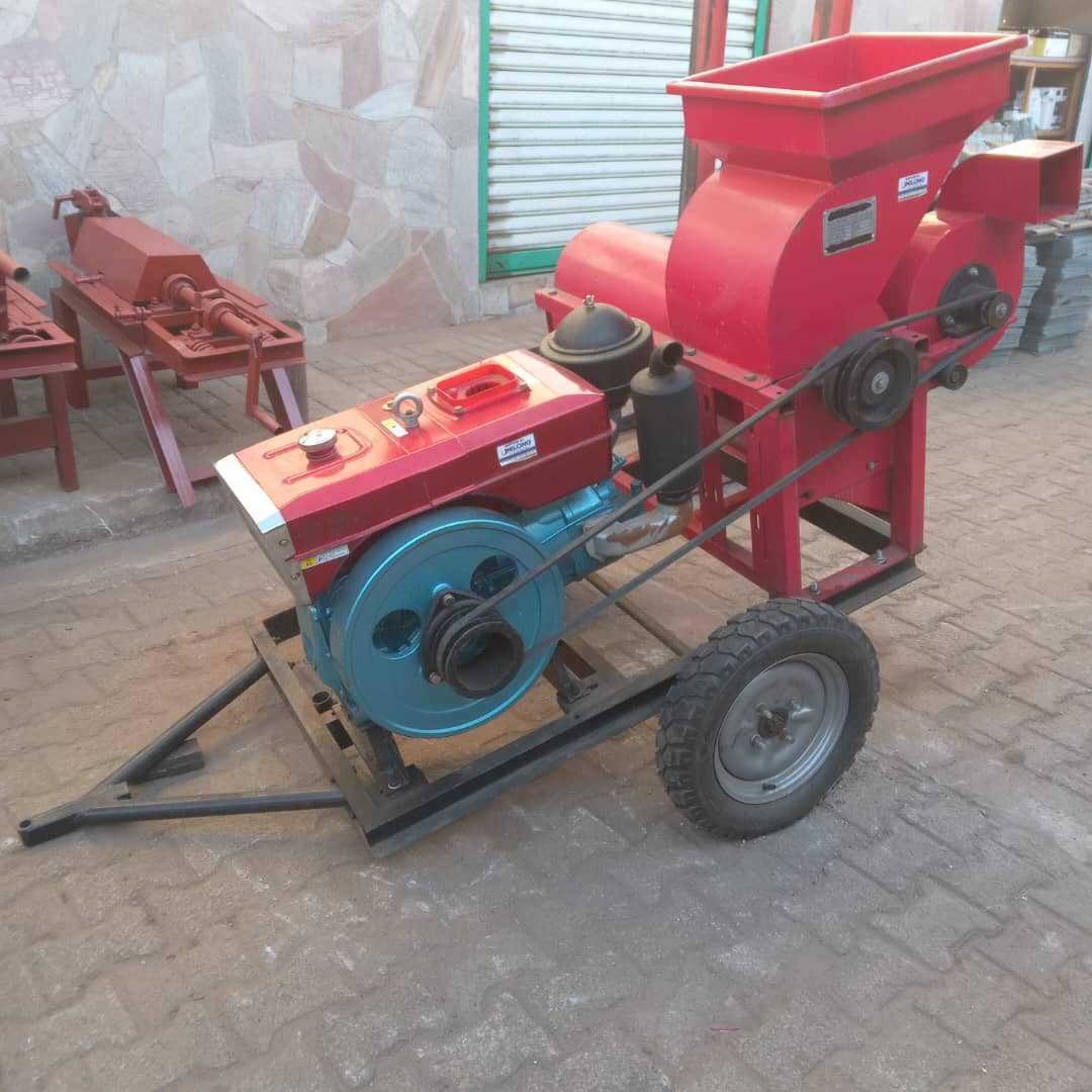 Diesel-Powered Corn Thresher on Wheels